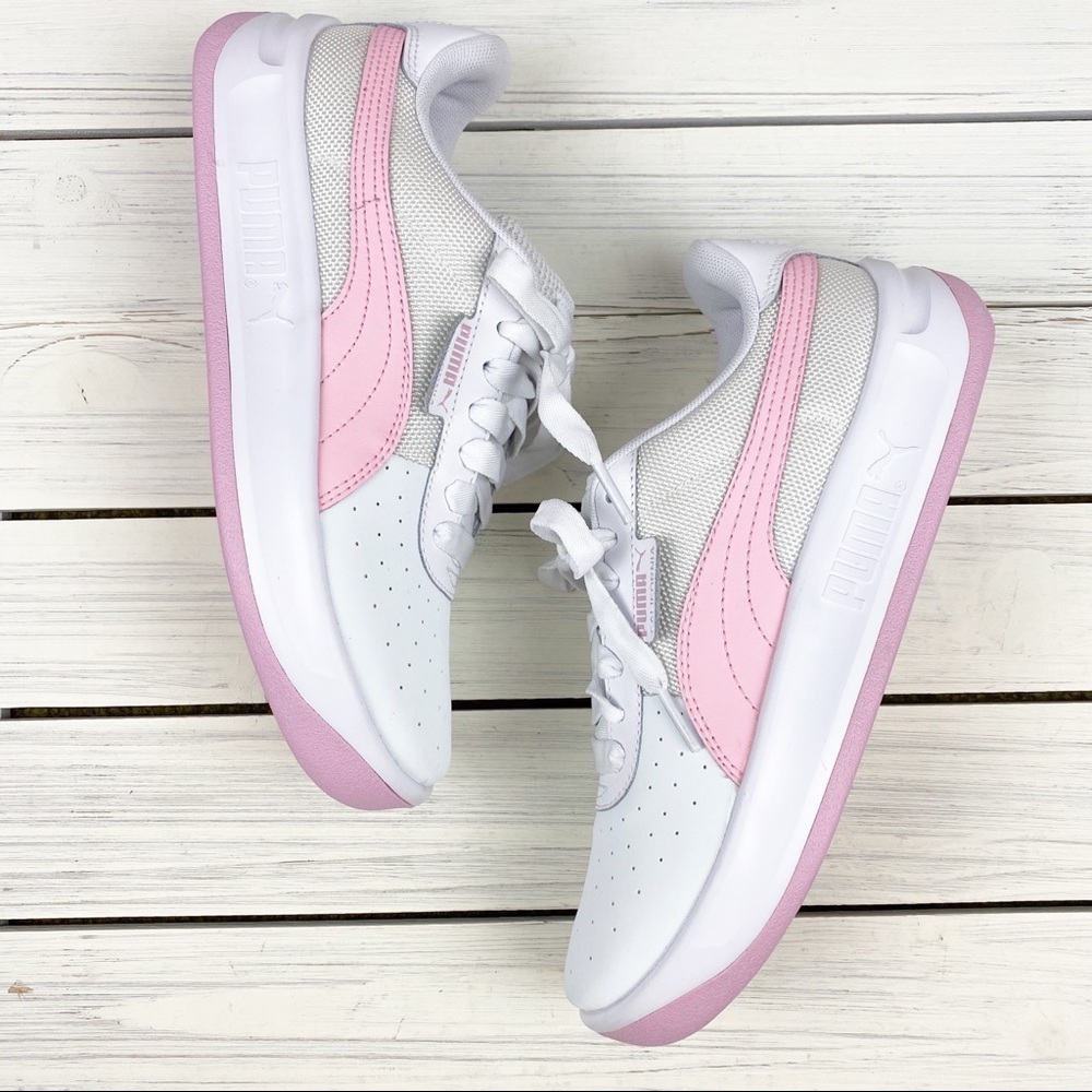 NEW PUMA California Athletic Sneakers Pink White - Picture 4 of 8